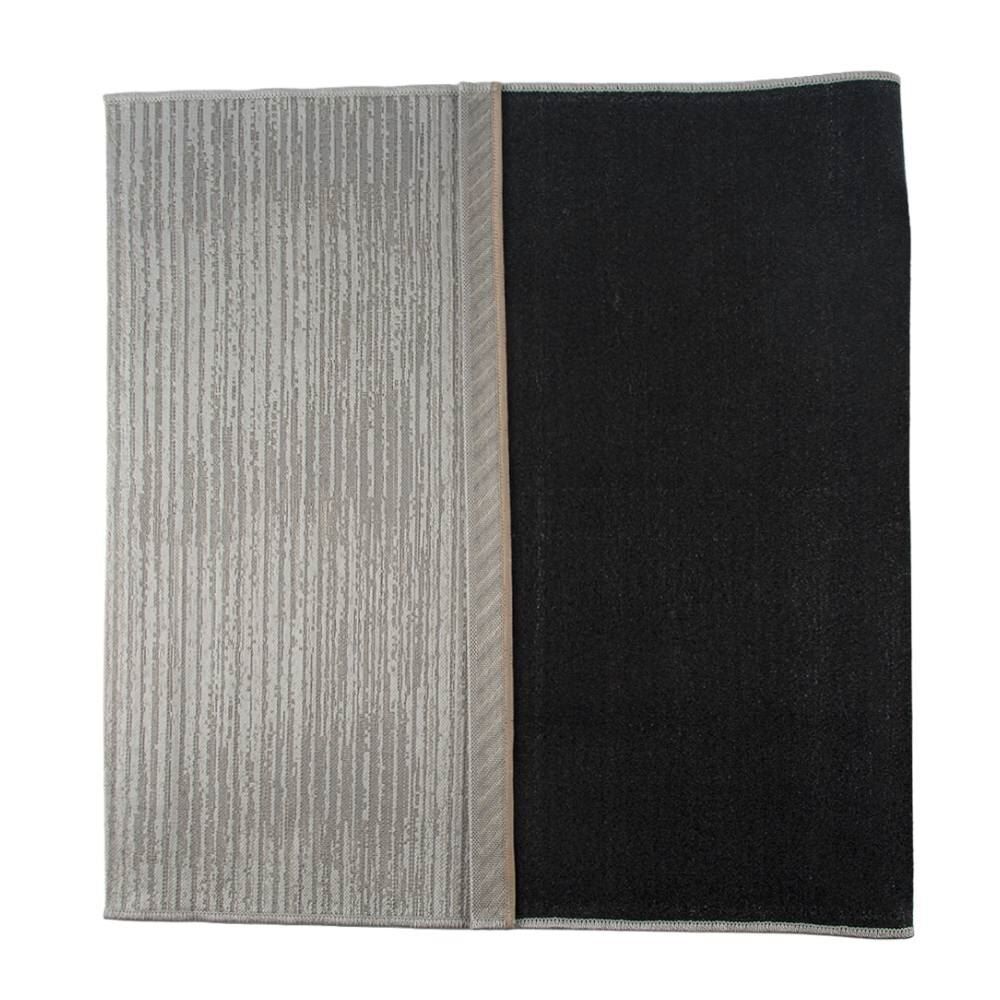 Tapete para Quarto e Sala 1,00 X 1,50M Valência Havan Casa - Cinza e Branco