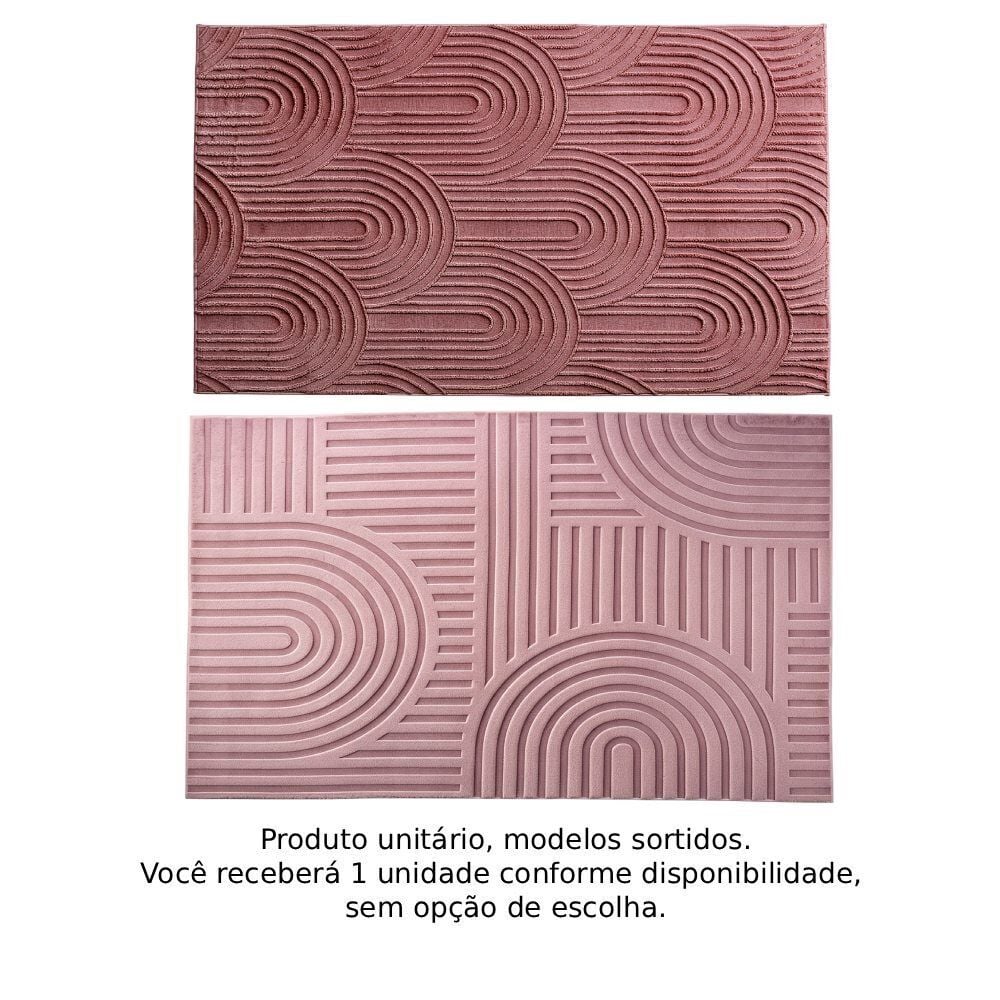 Tapete Passadeira Bellagio 60Cm X 1,80M Havan Casa - Rosa Flow