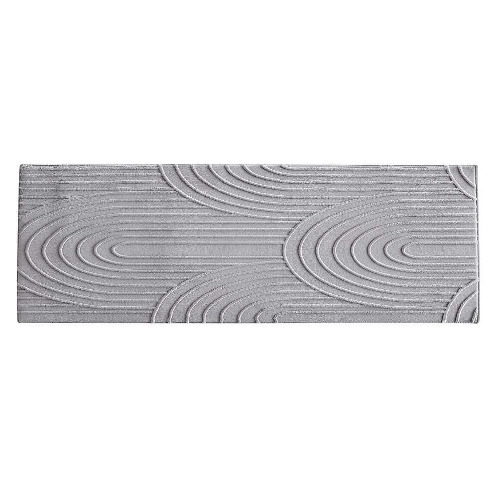 Tapete Passadeira Bellagio 60Cm X 1,80M Havan Casa - Cinza Claro Flow