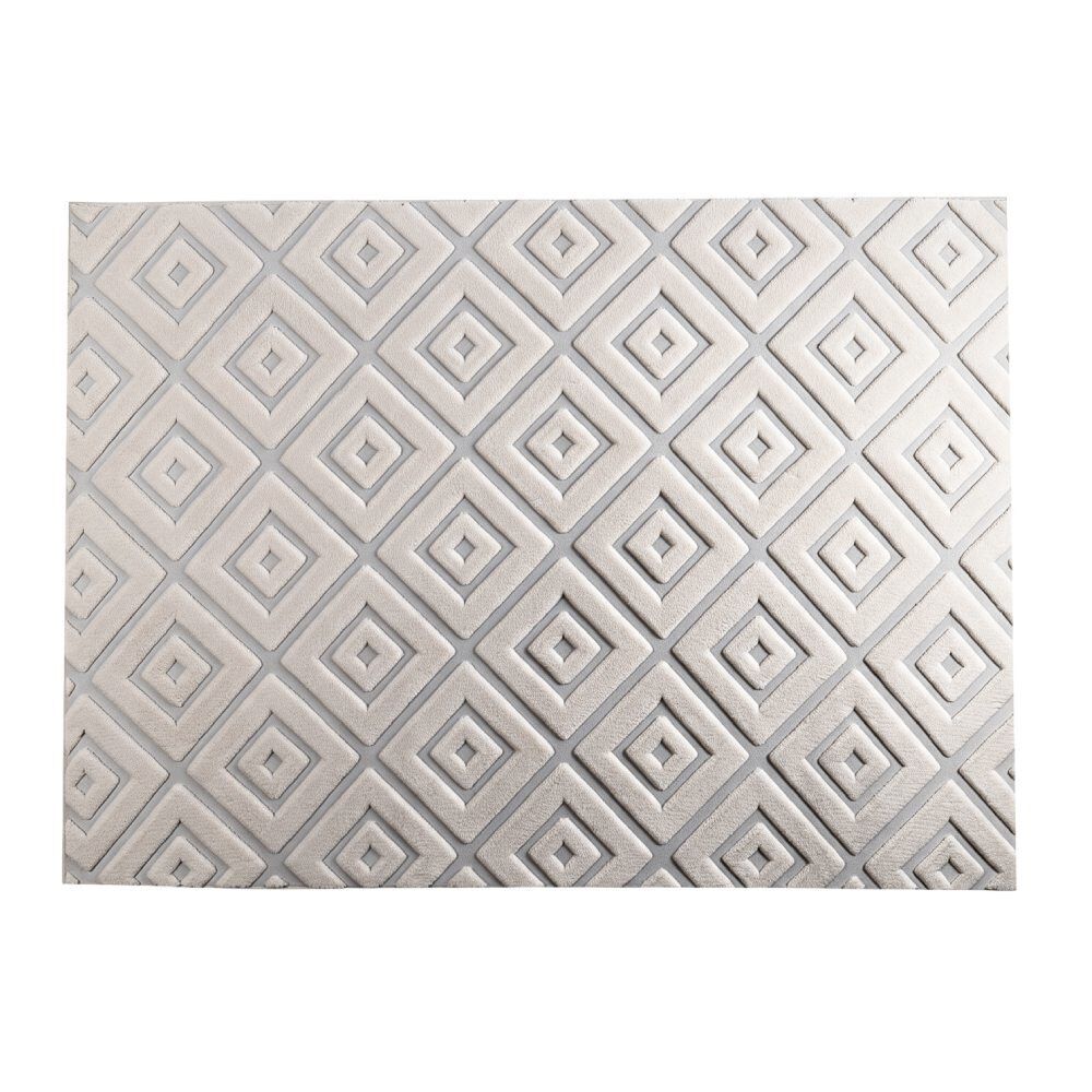 Tapete para Quarto e Sala 1,40X2,00M Milano Havan Casa - Marfim Losango