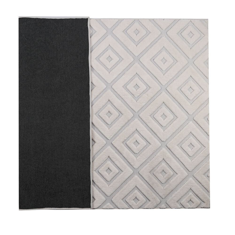 Tapete para Quarto e Sala 1,40X2,00M Milano Havan Casa - Marfim Losango