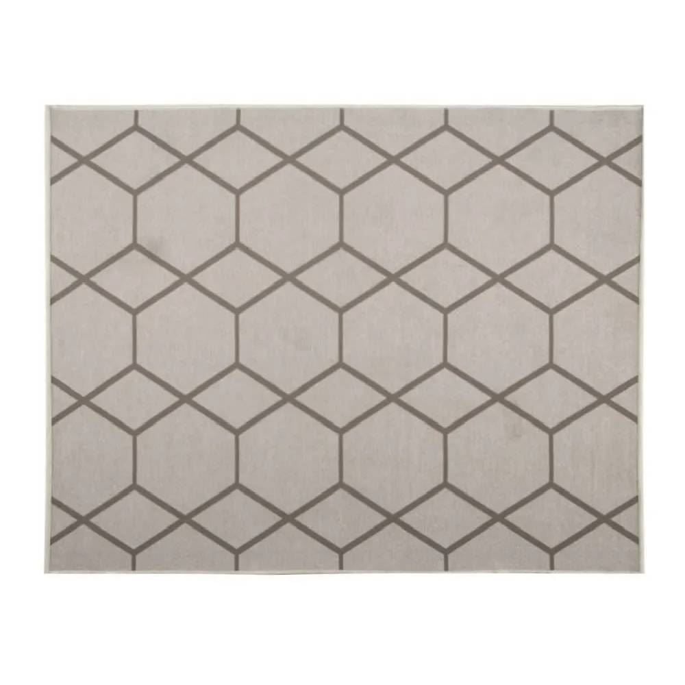 Tapete para Quarto Ou Sala 2,00X2,50 m Siena Havan Casa - Areia Hexagonal