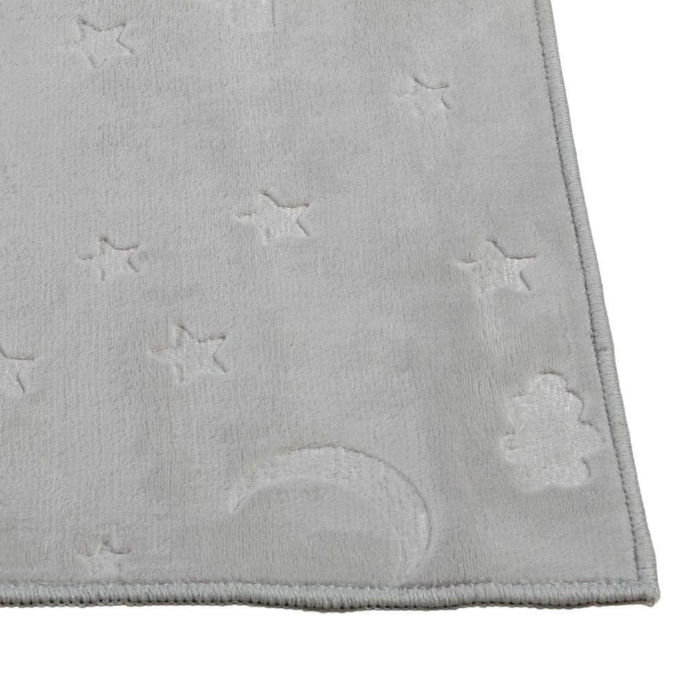Tapete Passadeira 80Cm X 1,50M Luna Havan Casa - Cinza Estrela