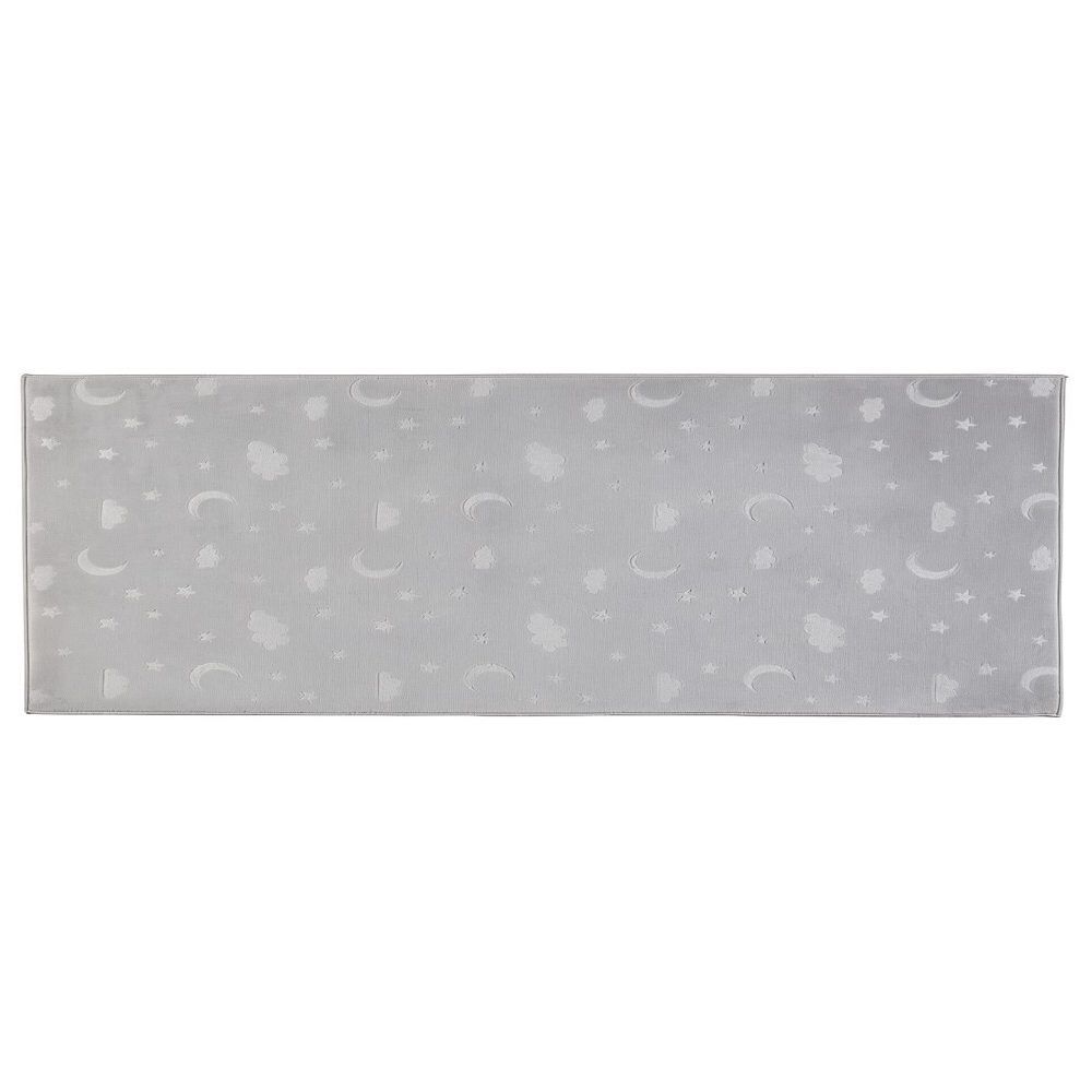 Tapete Passadeira 80Cm X 1,50M Luna Havan Casa - Cinza Estrela