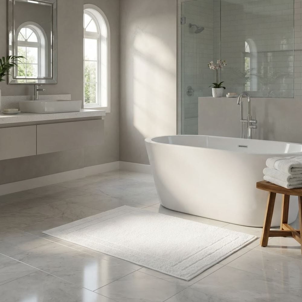 Tapete Sofisticata Premium com Antiderrapante - Off White