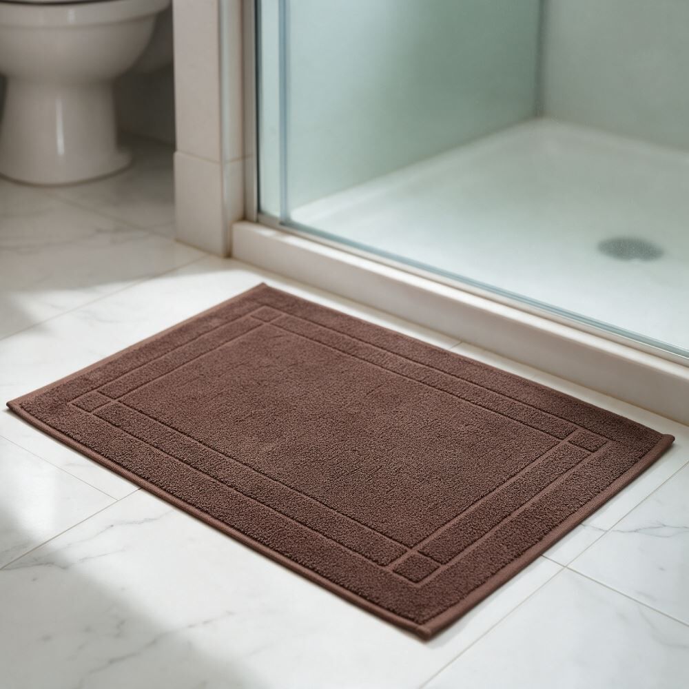 Toalha de Piso Sofisticata Premium com Antiderrapante Havan Casa - Marrom Milano