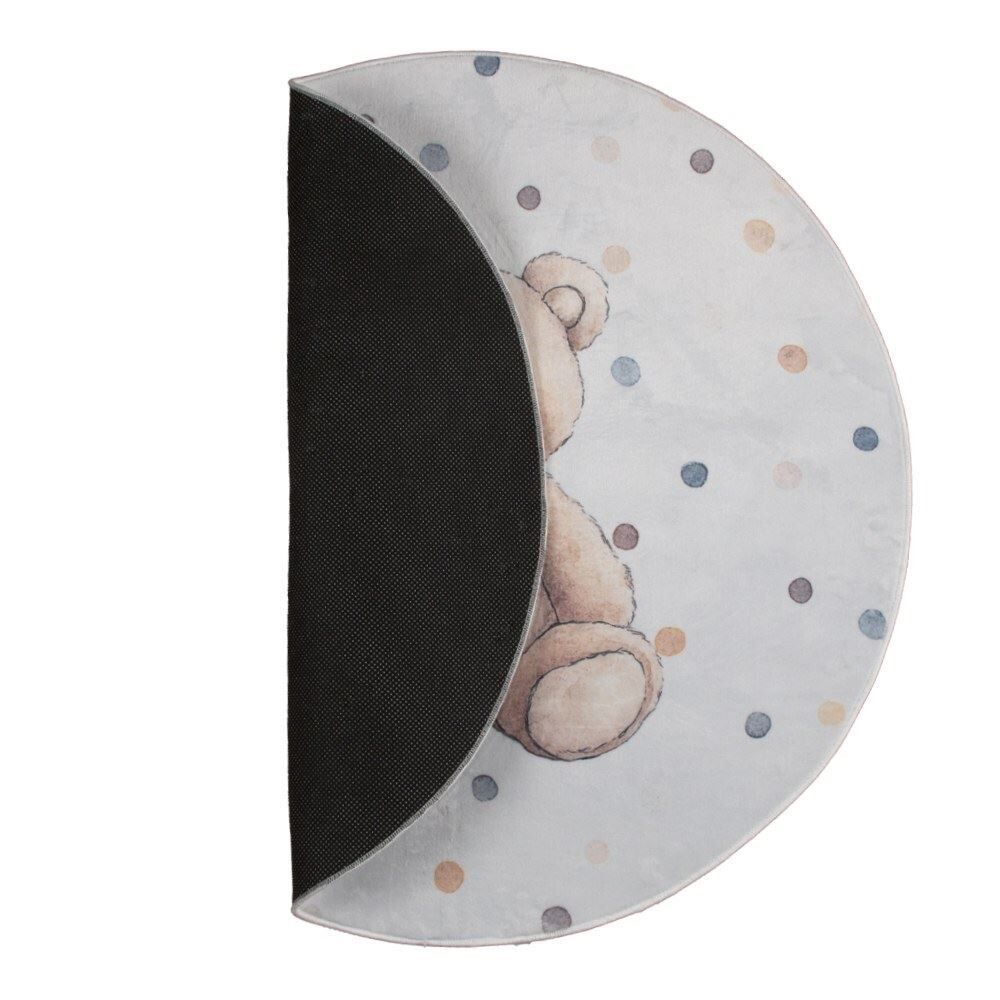 Tapete Infantil Redondo Soft 1,00M Havan Casa - Bege Urso
