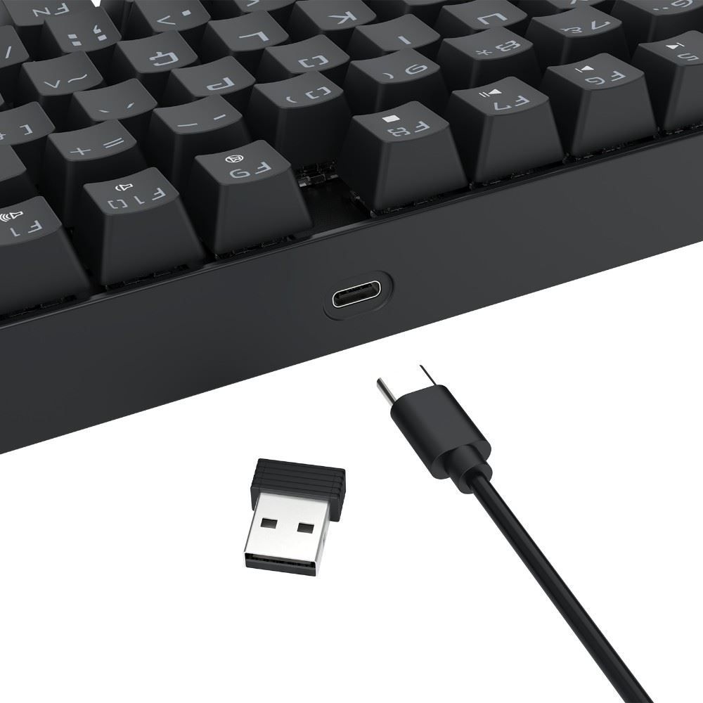 Teclado Gamer Redragon Kumara Elite Preto Iluminação Rainbow