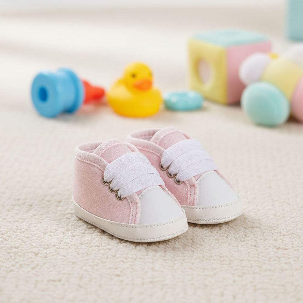 Tênis Bebê Menina Com Glitter 0 a 8 Meses Yoyo Baby