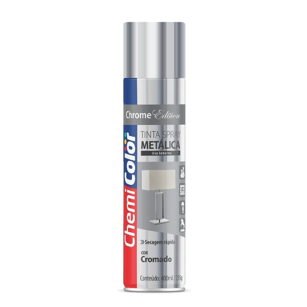 Tinta Metálica Cromado 400Ml Chemicolor - 068.0099