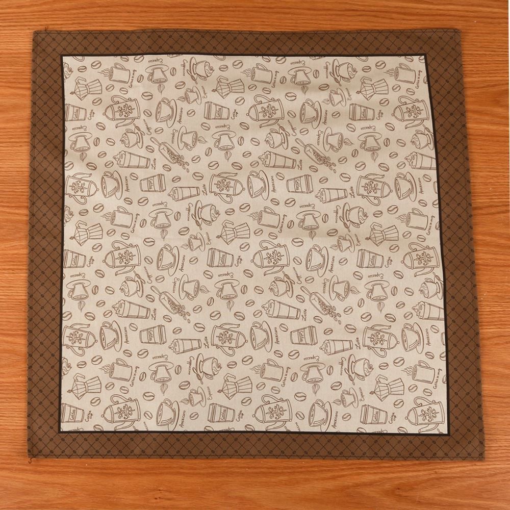 Toalha Centro de Mesa 78Cm X 78Cm Clean Döhler - Desenho Café