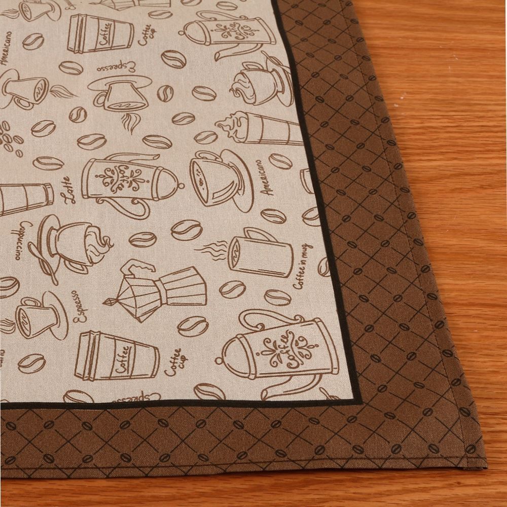 Toalha Centro de Mesa 78Cm X 78Cm Clean Döhler - Desenho Café