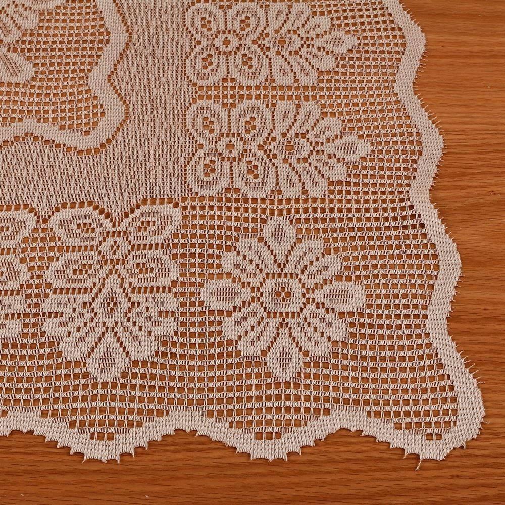 Toalha Centro de Mesa Quadrada 75Cm X 75Cm Arabesco Havan - Bege