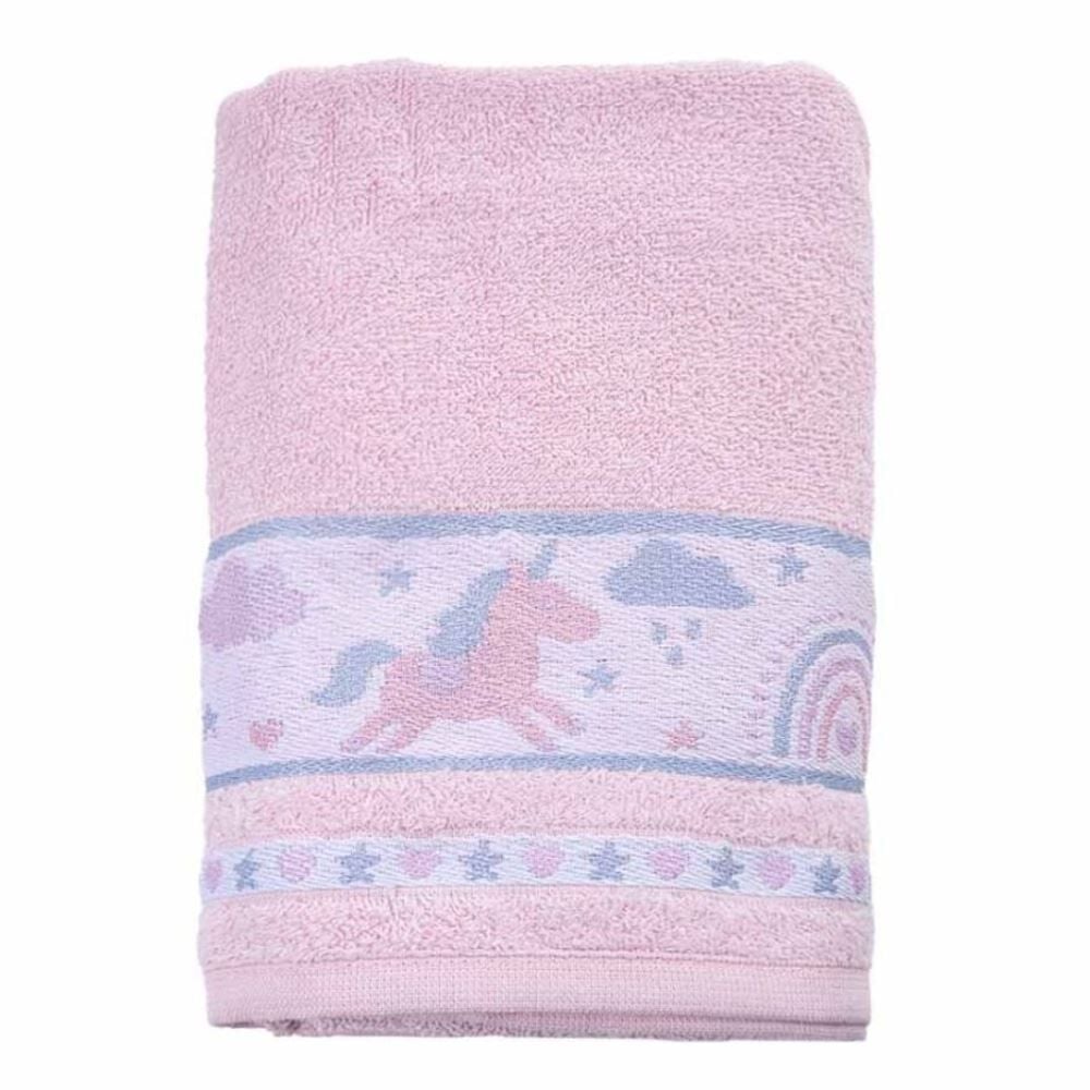 Toalha de Banho Infantil 68X1,10M Havan Kids - Unicórnio Rosa