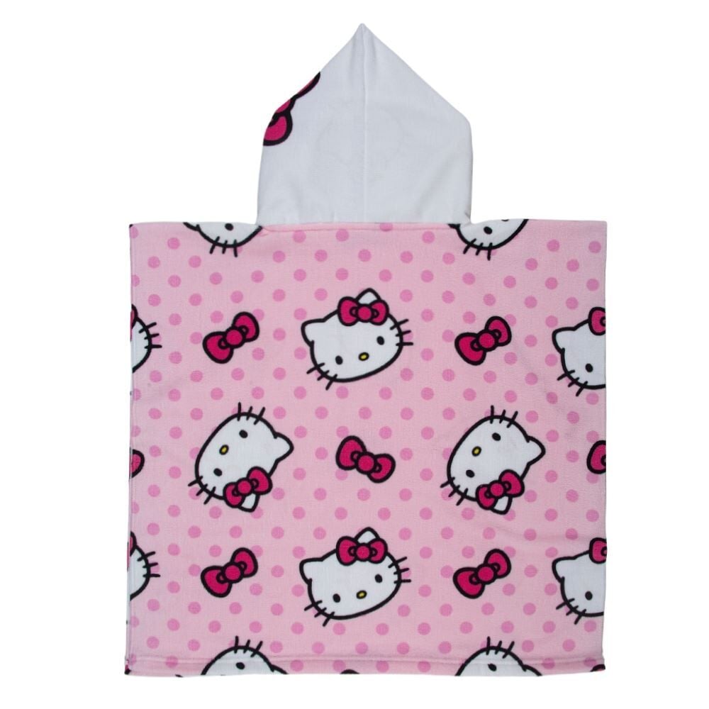 Toalha de Banho Poncho Infantil Sanrio 60X120cm - Hello Kitty