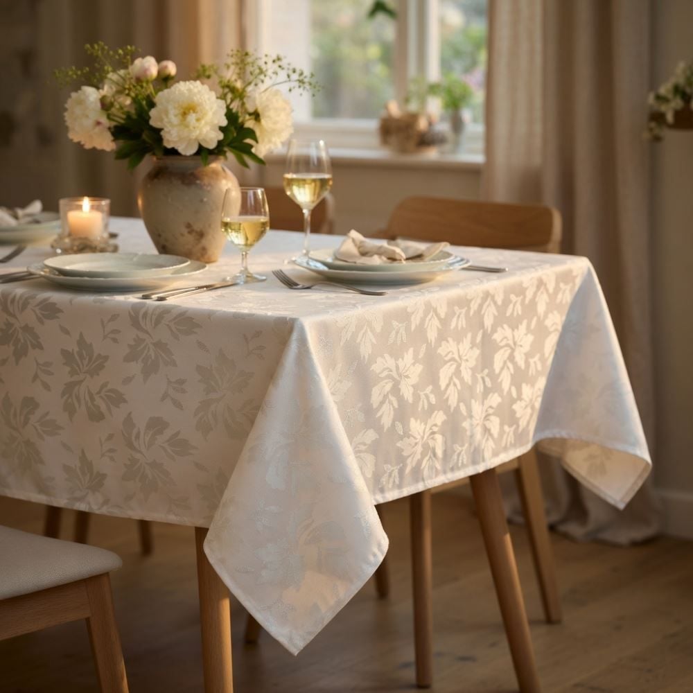 Toalha de Mesa 1,35M X 1,35M Elegance Havan Casa - Branco