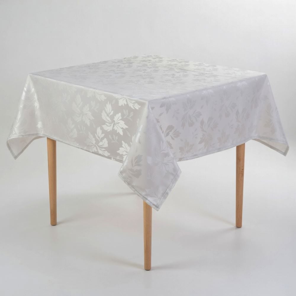Toalha de Mesa 1,35M X 1,35M Elegance Havan Casa - Folhas Cinza