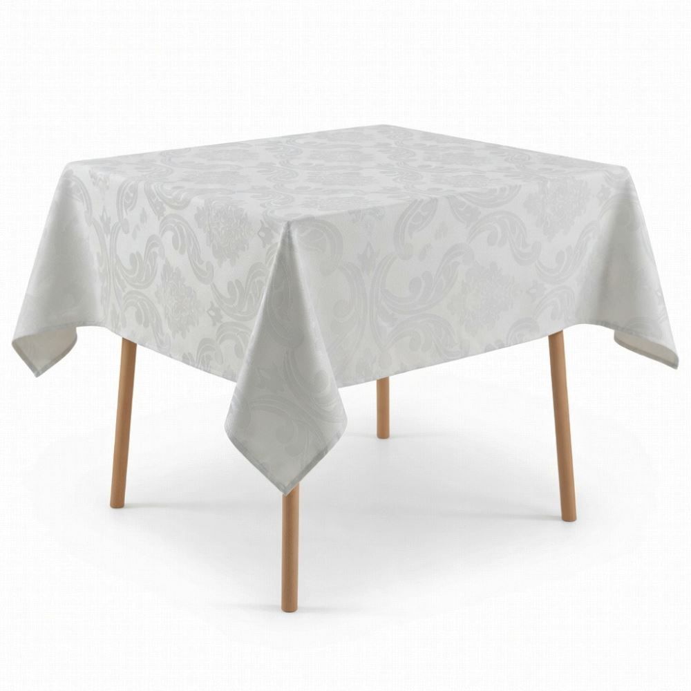 Toalha de Mesa 1,35M X 1,35M Elegance Havan Casa - Arabesco Branco