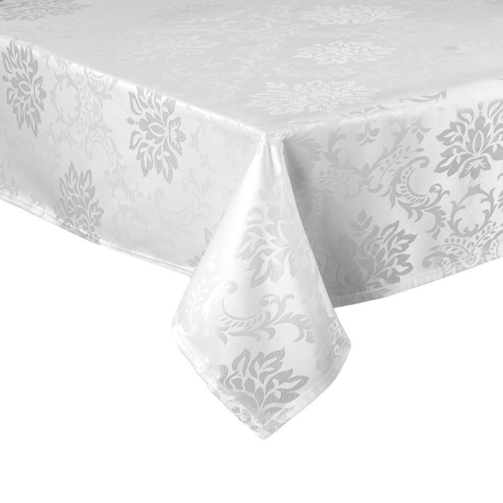 Toalha de Mesa 1,35M X 2,10M Elegance Havan Casa - Arabesco Branco