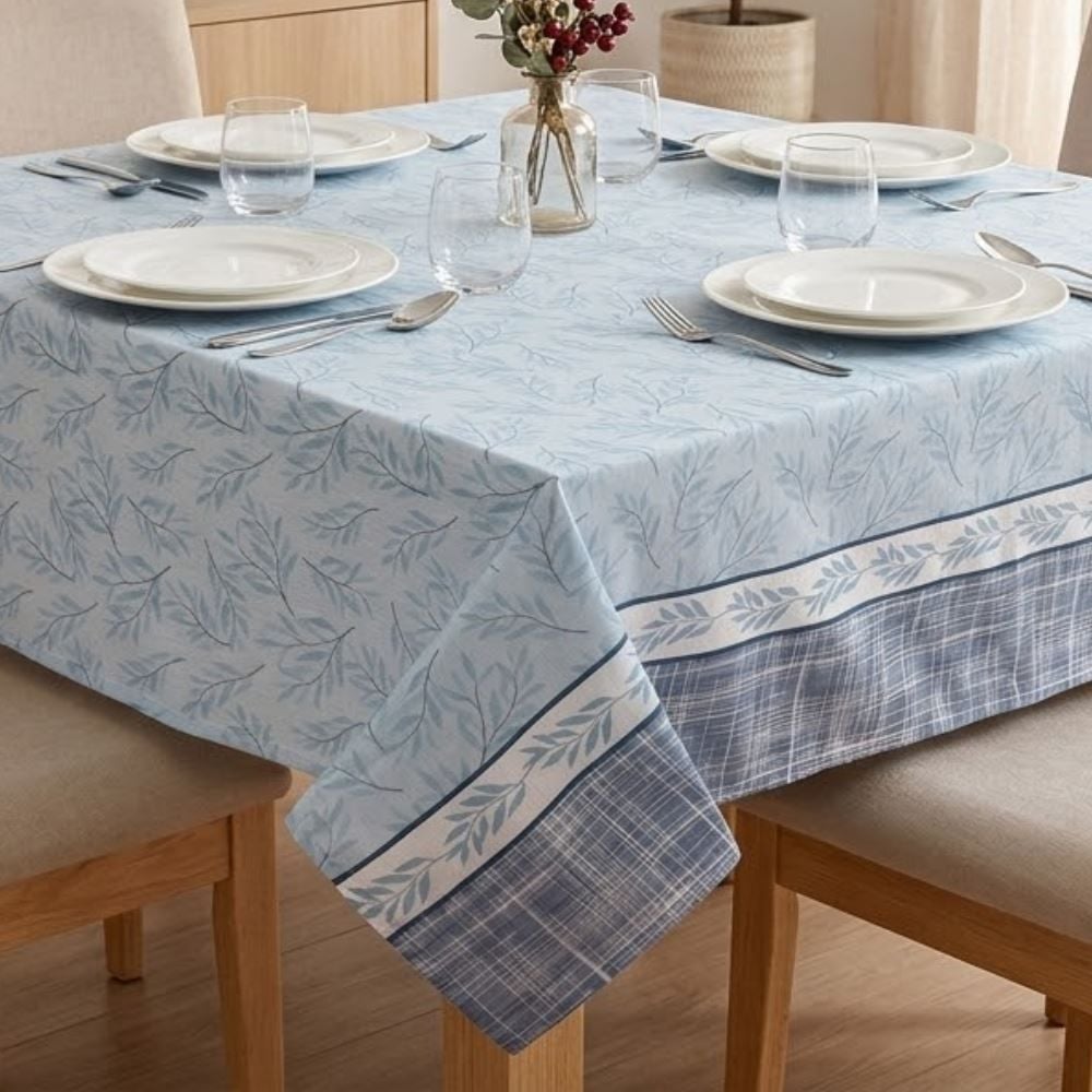 Toalha de Mesa 1,40M X 1,40M Havan Casa by Lepper - Folhas Azuis