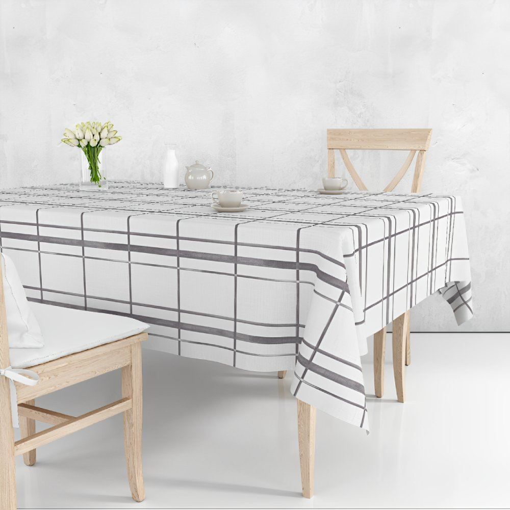 Toalha De Mesa 1,40 X 2,10 M Estampada Havan Casa - Linho Cinza Urbano 