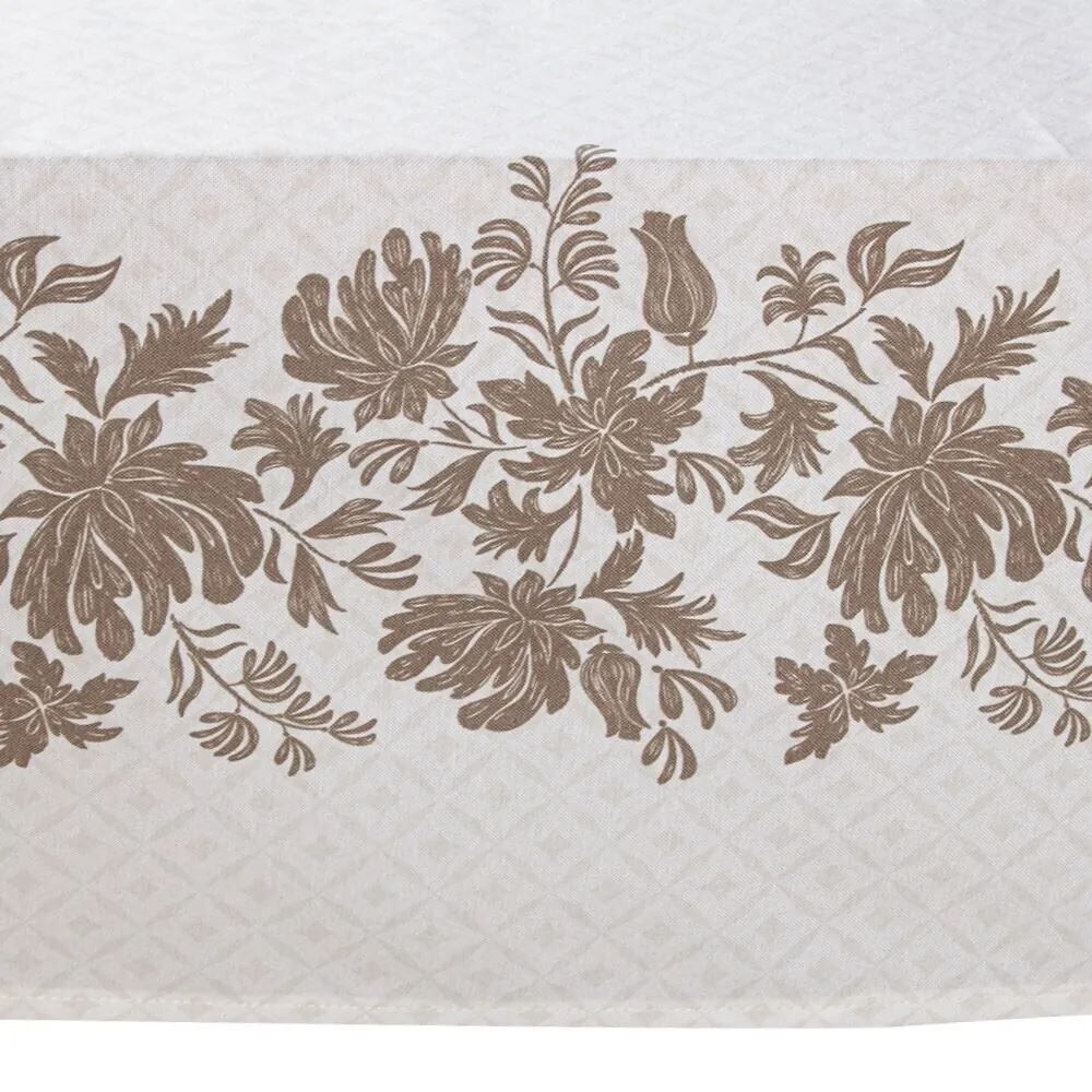Toalha de Mesa Retangular 1,40X2,10M Clean Döhler - Floral Marrom