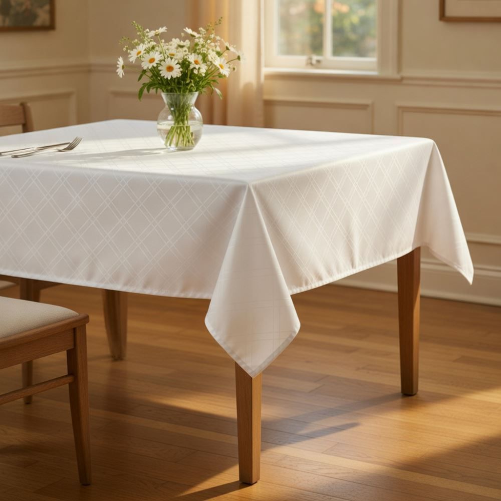 Toalha de Mesa 1,40X2,10 m Requinte Döhler - Branco TJ-5795