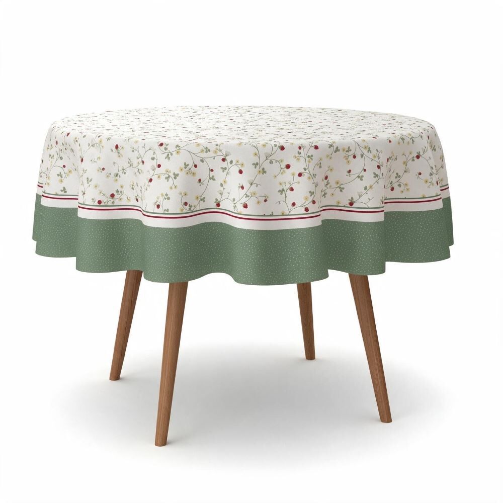 Toalha de Mesa 1,50M Redonda Estampada Havan Casa - Morangos