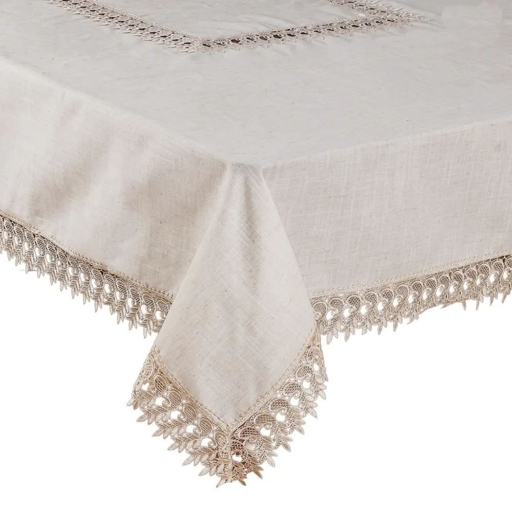 Toalha de Mesa 1,60M X 2,50M Renda Guipir Havan Casa - Veneza Naturale