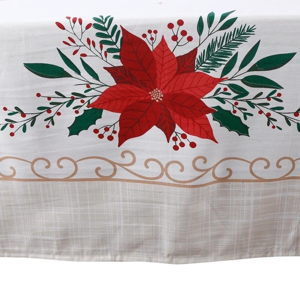 Toalha de Mesa Quadrada Natal Athenas 78X78cm Dohler - Flor de Natal
