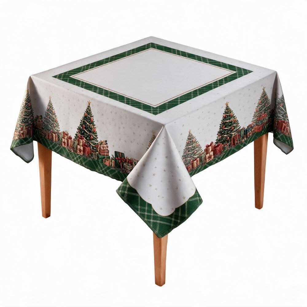 Toalha de Mesa Quadrada Natal Encantado 1,40X1,40M Havan Casa - Pinheiro