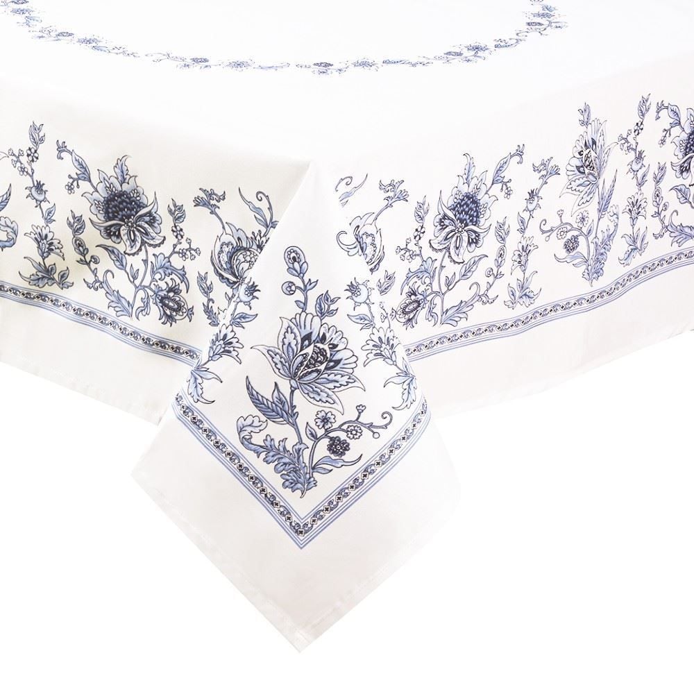 Toalha De Mesa 1,40 X 1,40 M Clean Döhler - Chintz Azul Novo