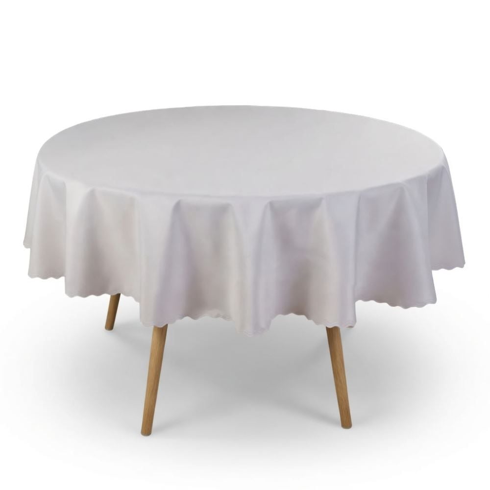 Toalha de Mesa Redonda 1,80 m Gourmet Salehtex - Branco