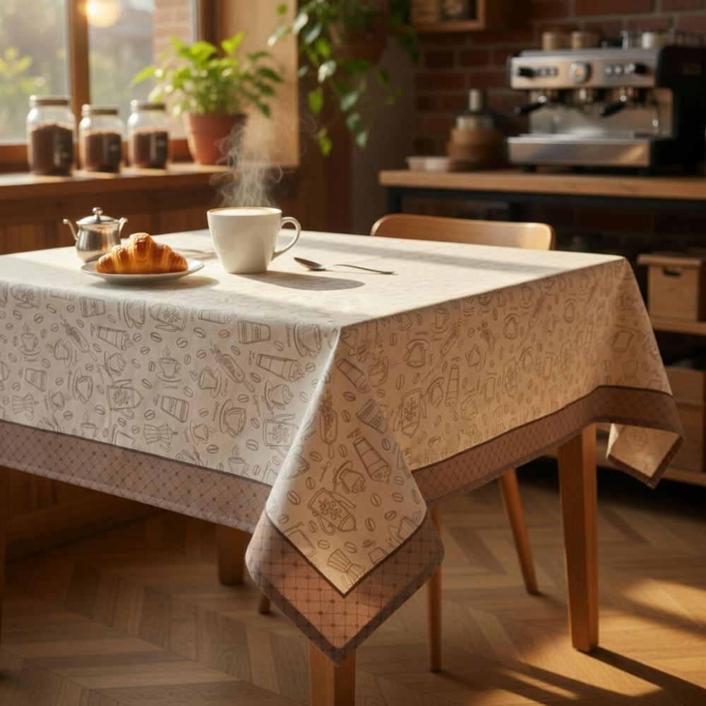 Toalha de Mesa 1,40X2,50M Clean Döhler - Desenho Café