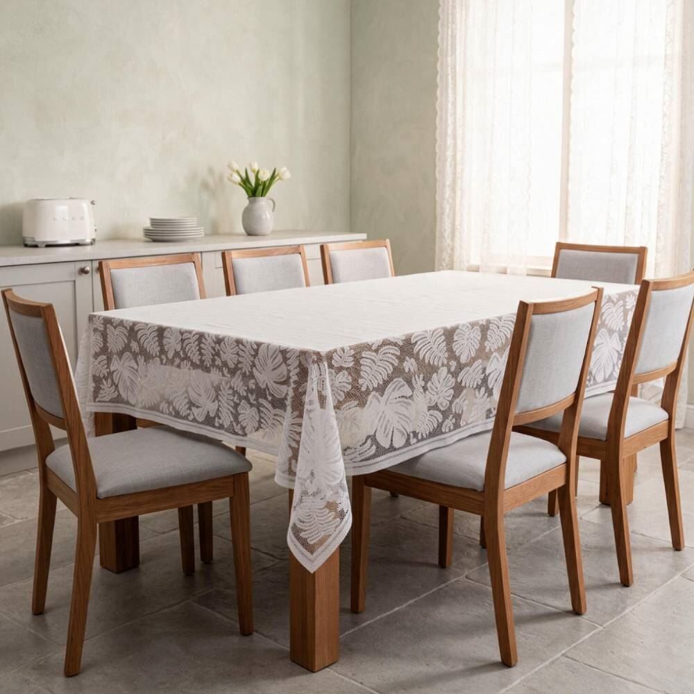 Toalha de Mesa Retangular Ibiza Havan Casa - Branco