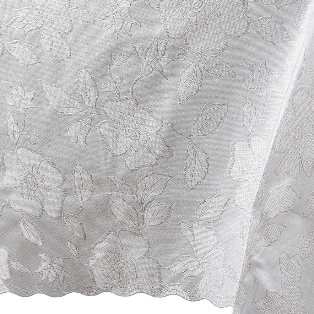 Toalha de Mesa Térmica 1,38X1,38 m Salehtex - Prata Jacquard