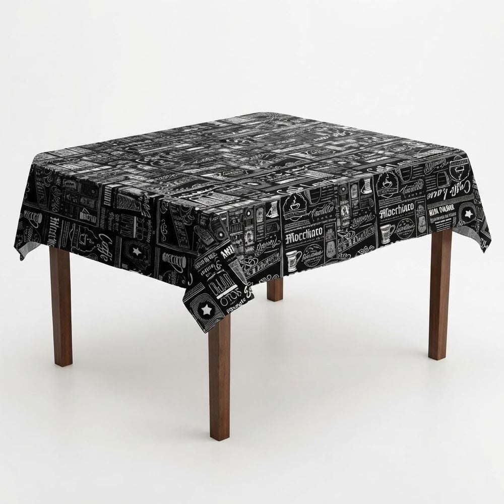 Toalha de Mesa Térmica 1,38X1,38 m Salehtex - Café Expresso Preto
