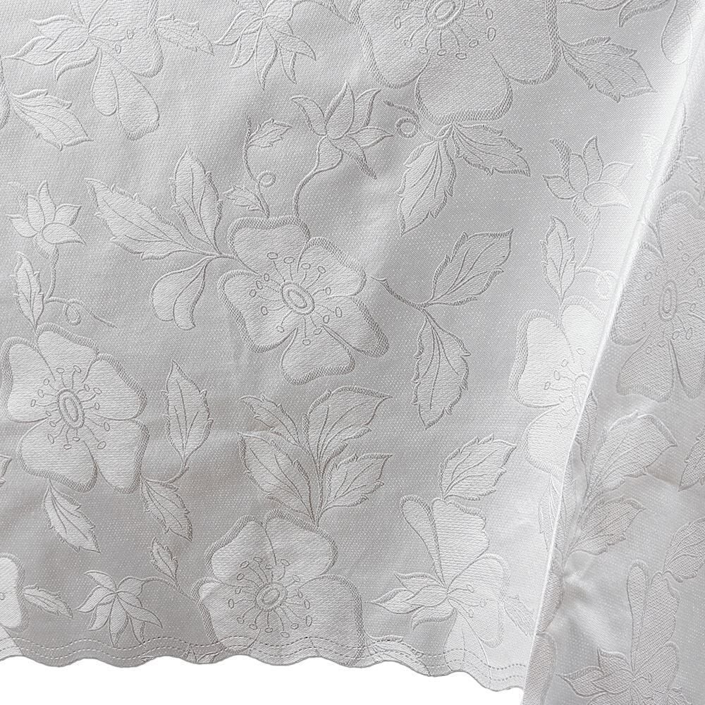 Toalha de Mesa Térmica 1,38X1,38 m Salehtex - Prata Jacquard