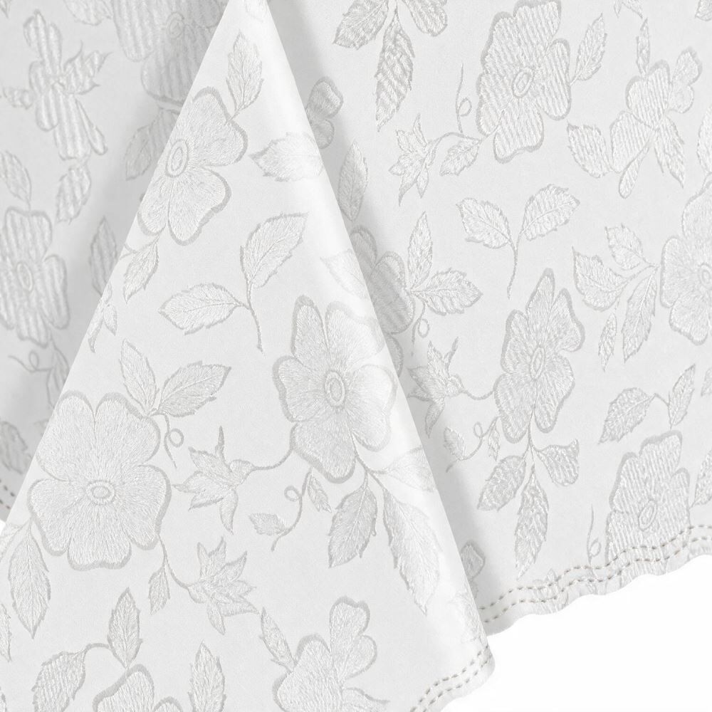 Toalha de Mesa Térmica 1,38X1,38 m Salehtex - Branca Jacquard