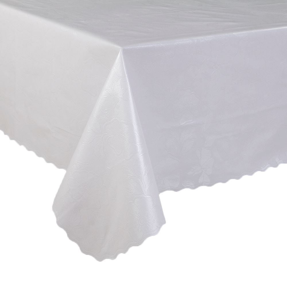 Toalha de Mesa Térmica 1,38X2,10 m Salehtex - Branca Jacquard