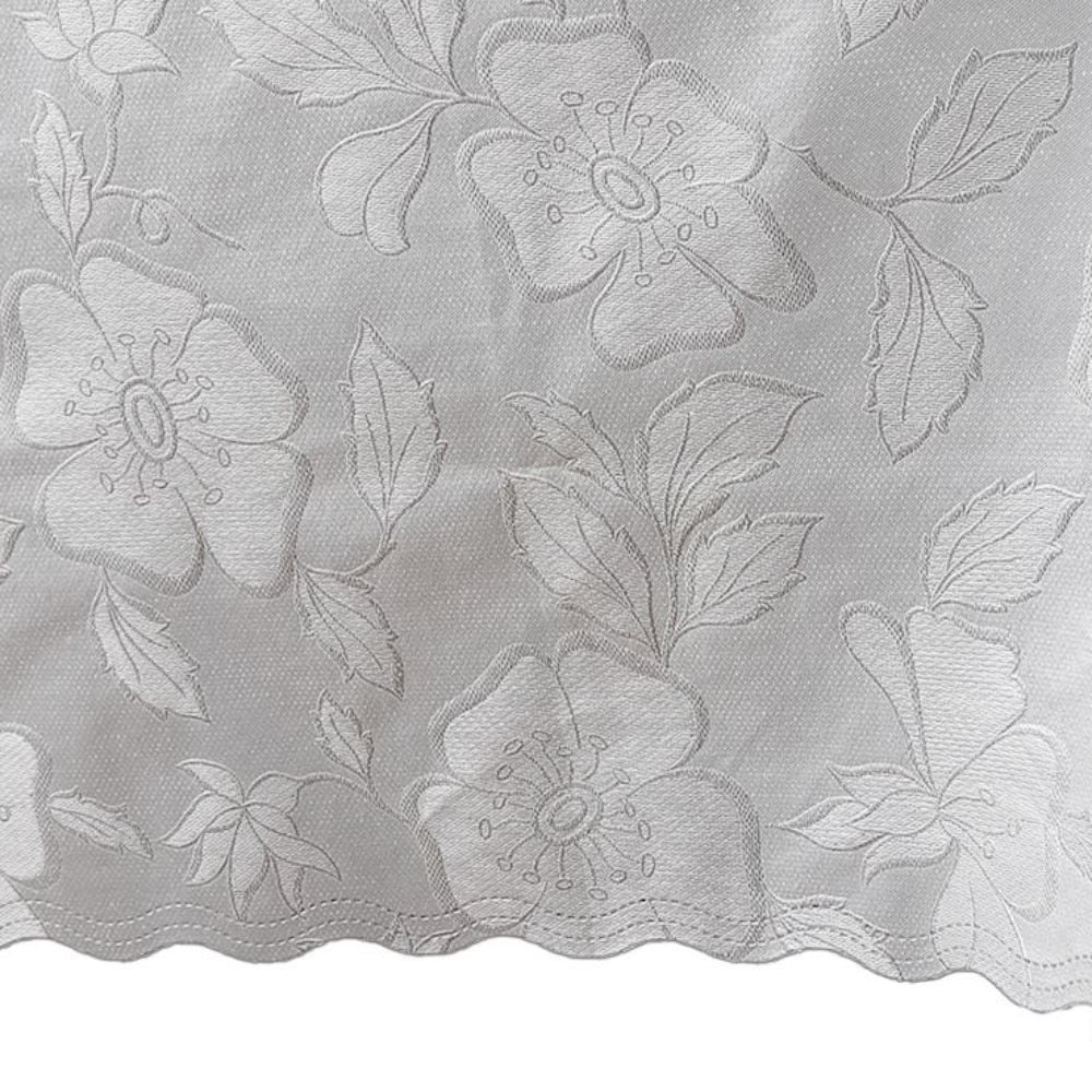 Toalha de Mesa Térmica 1,38M X 2,10M Salehtex - Prata Jacquard