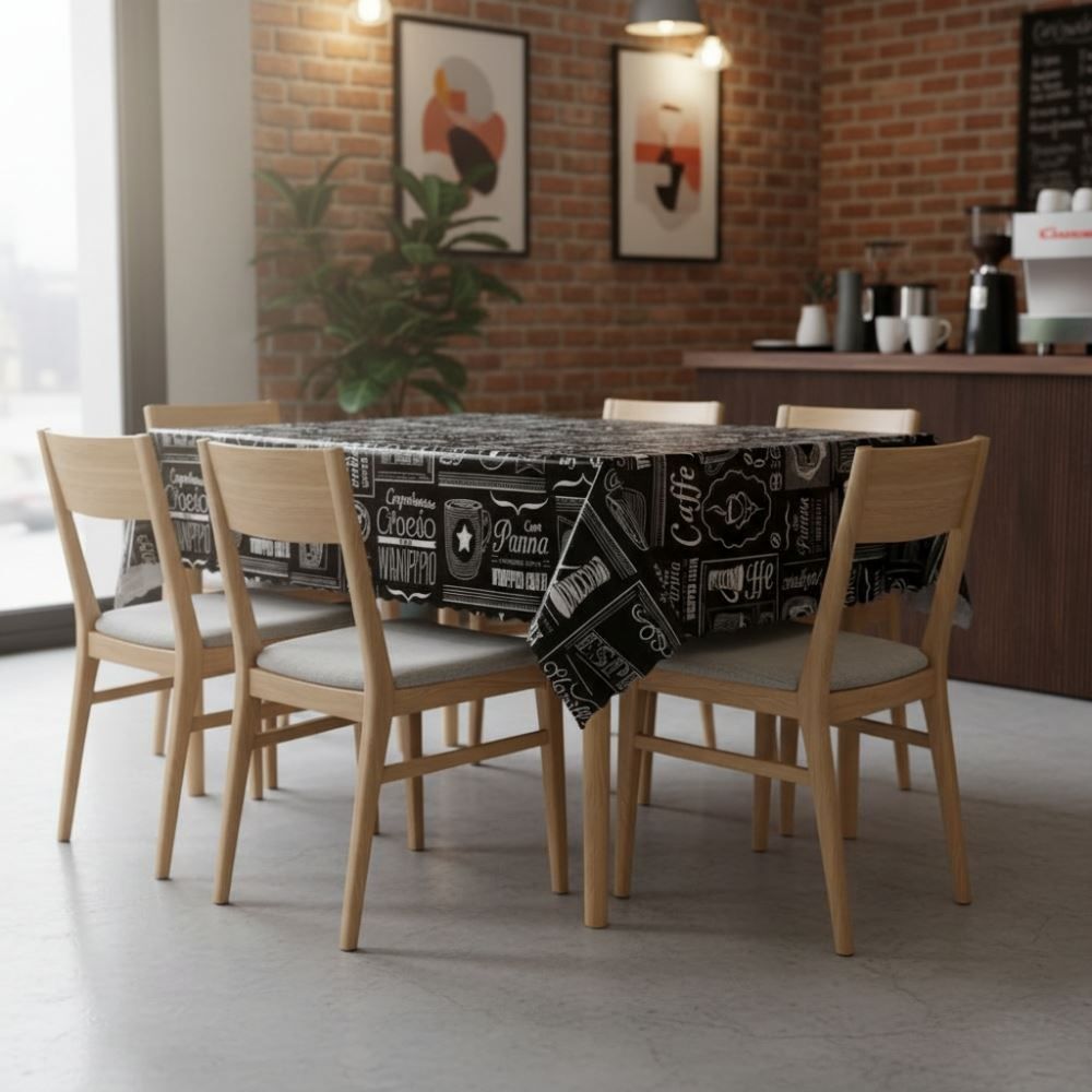 Toalha de Mesa Térmica 1,38M X 2,10M Salehtex - Café Expresso Preto