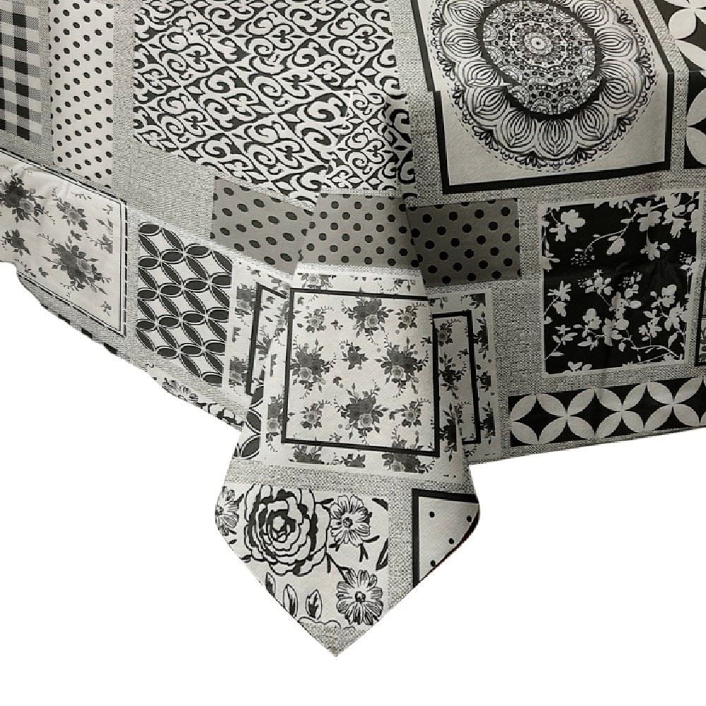 Toalha De Mesa Térmica 1,40X1,40 M Havan Casa - Patchwork Cinza