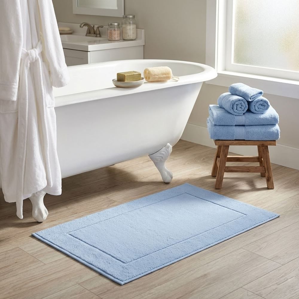 Toalha de Piso 100% Algodão Dual Air Buddemeyer - Azul Claro
