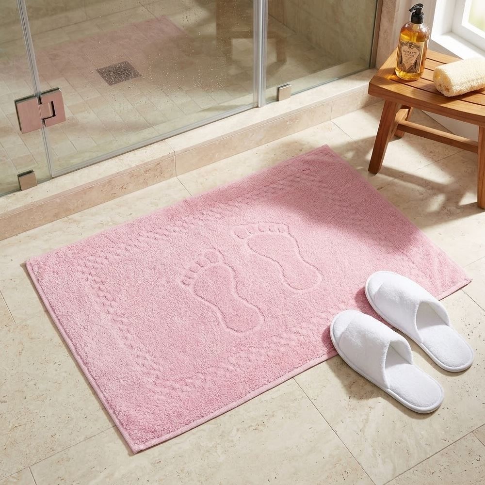 Toalha de Piso Algodão 45X68cm Havan - Rosa Pó