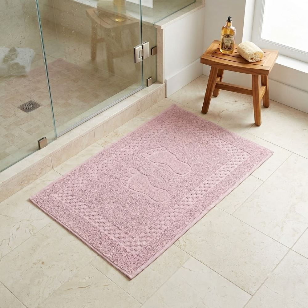Toalha de Piso Algodão 45X68cm Havan - Rosa Fita Malu