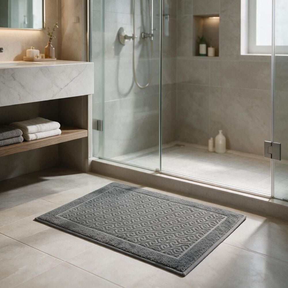 Toalha de Piso para Banheiro 45X68cm Spazio Havan Casa - Cinza Onix