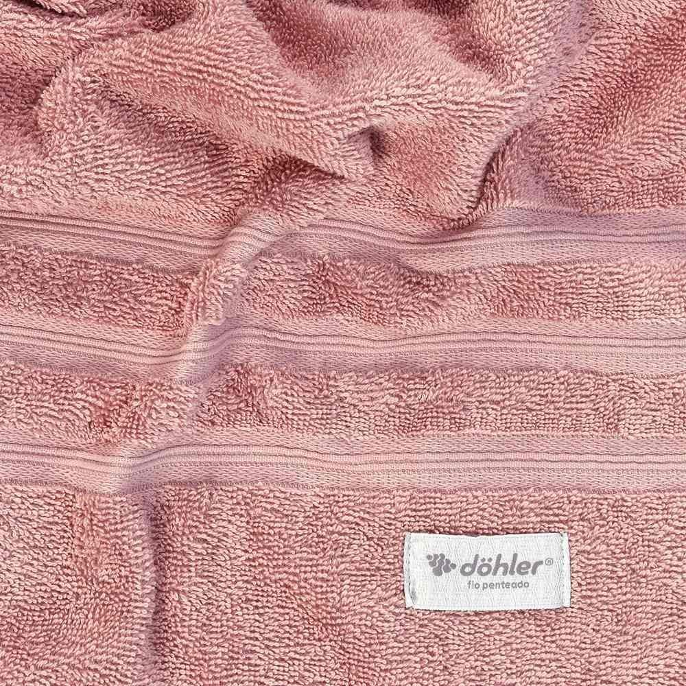 Toalha de Rosto Bali 100% Algodão Döhler - Rosa