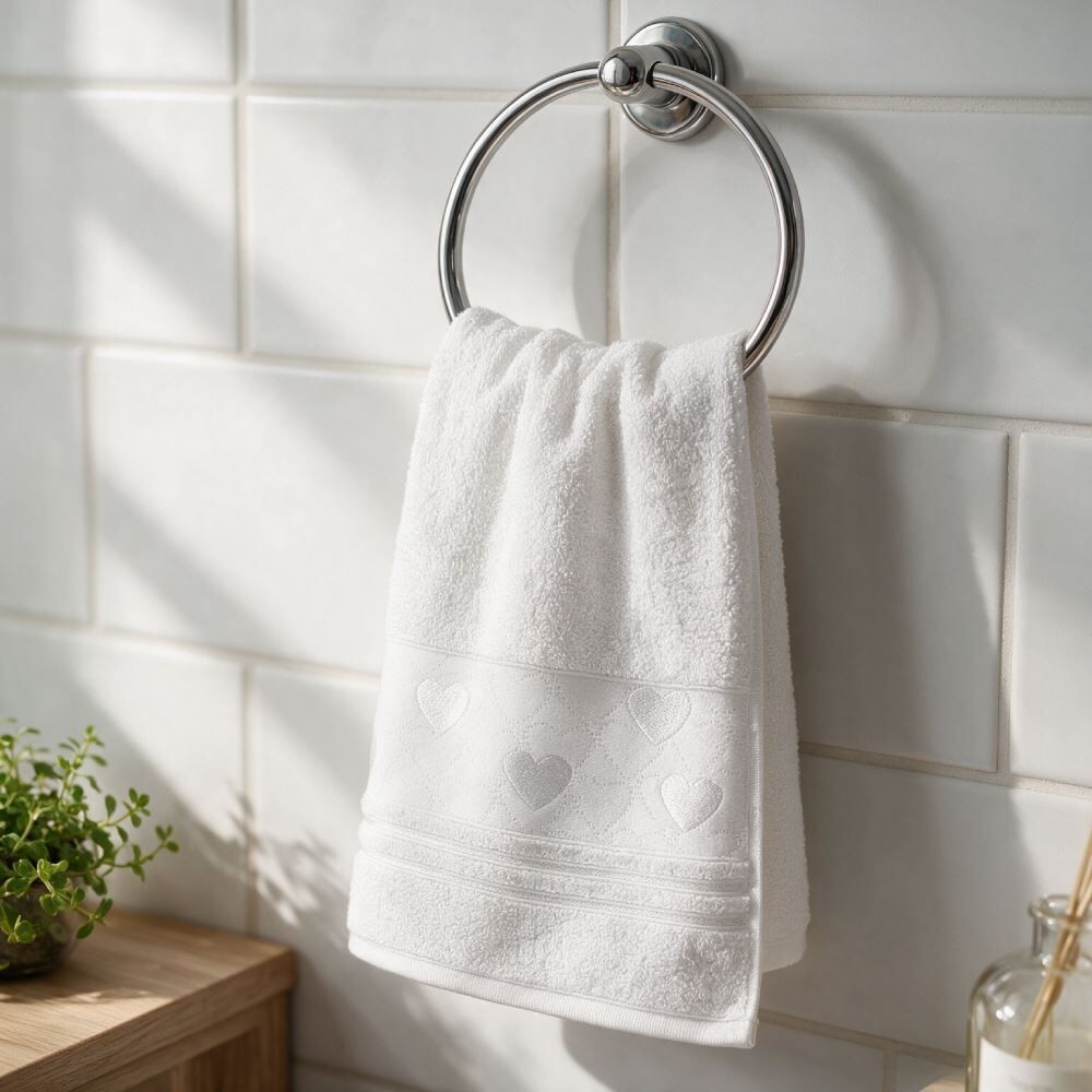 Toalha de Rosto 50X70 Eva Havan Casa - Off White