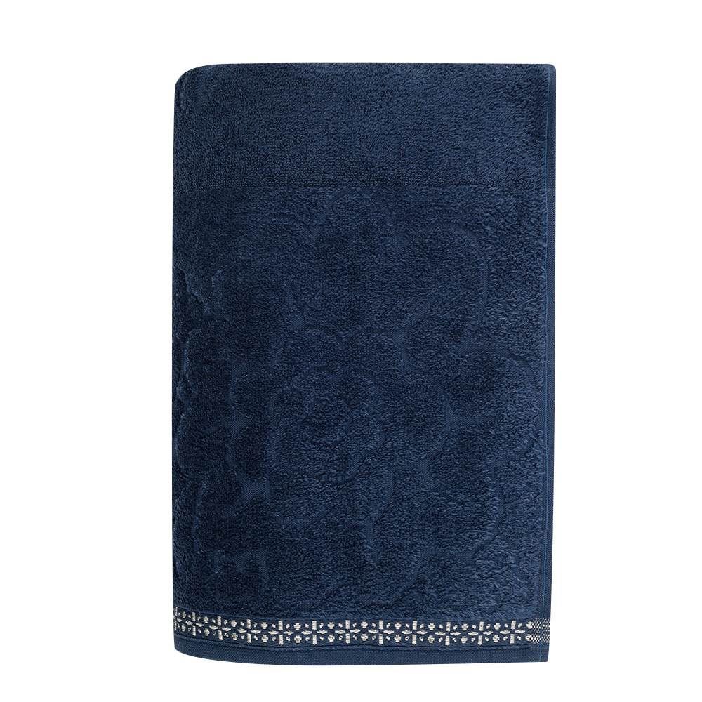 Toalha De Rosto 100% Algodão Glamour Havan Casa - Azul Marinho